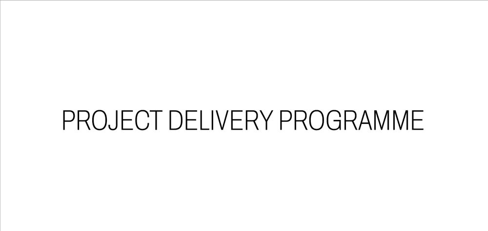 PROJECT DELIVERY PROGRAMME 